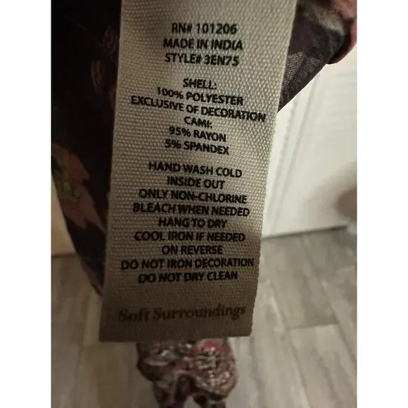 Soft Surroundings Embroidered Beaded Icon Asteria Tunic Sheer Boho Chic Flow SP - Picture 14 of 14